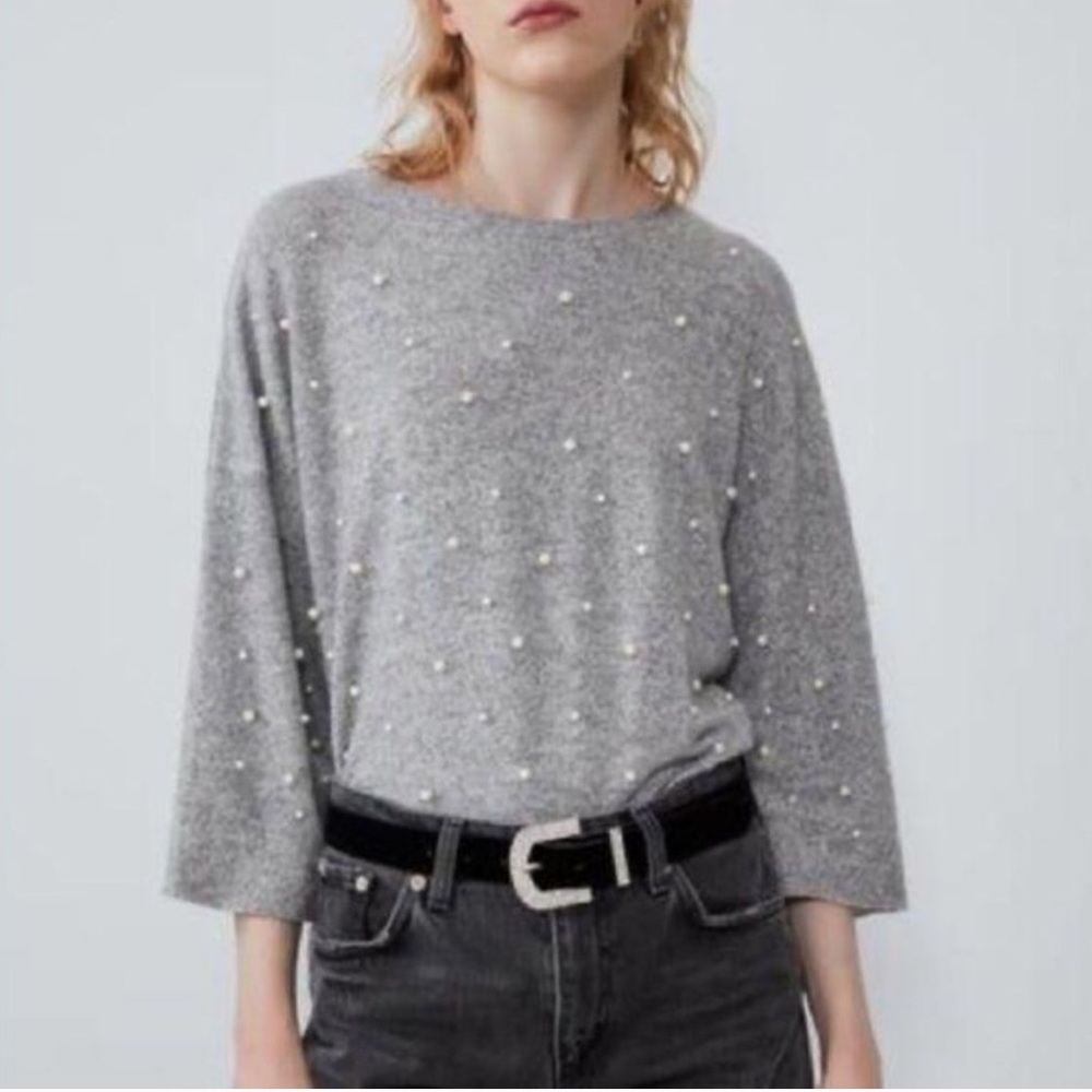 ZARA pearl sweater